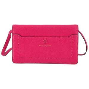 Marc Jacobs Empire City Leather Crossbody Wallet Bag Pink Gold Hardware Designer